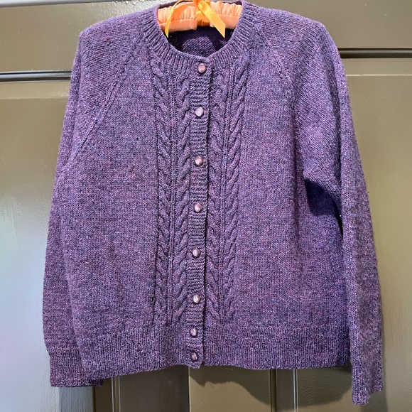 1950s handwoven cardigan by cottage crafts tweeds and yarns